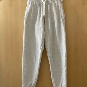 High-Waisted Gray Sweatpants